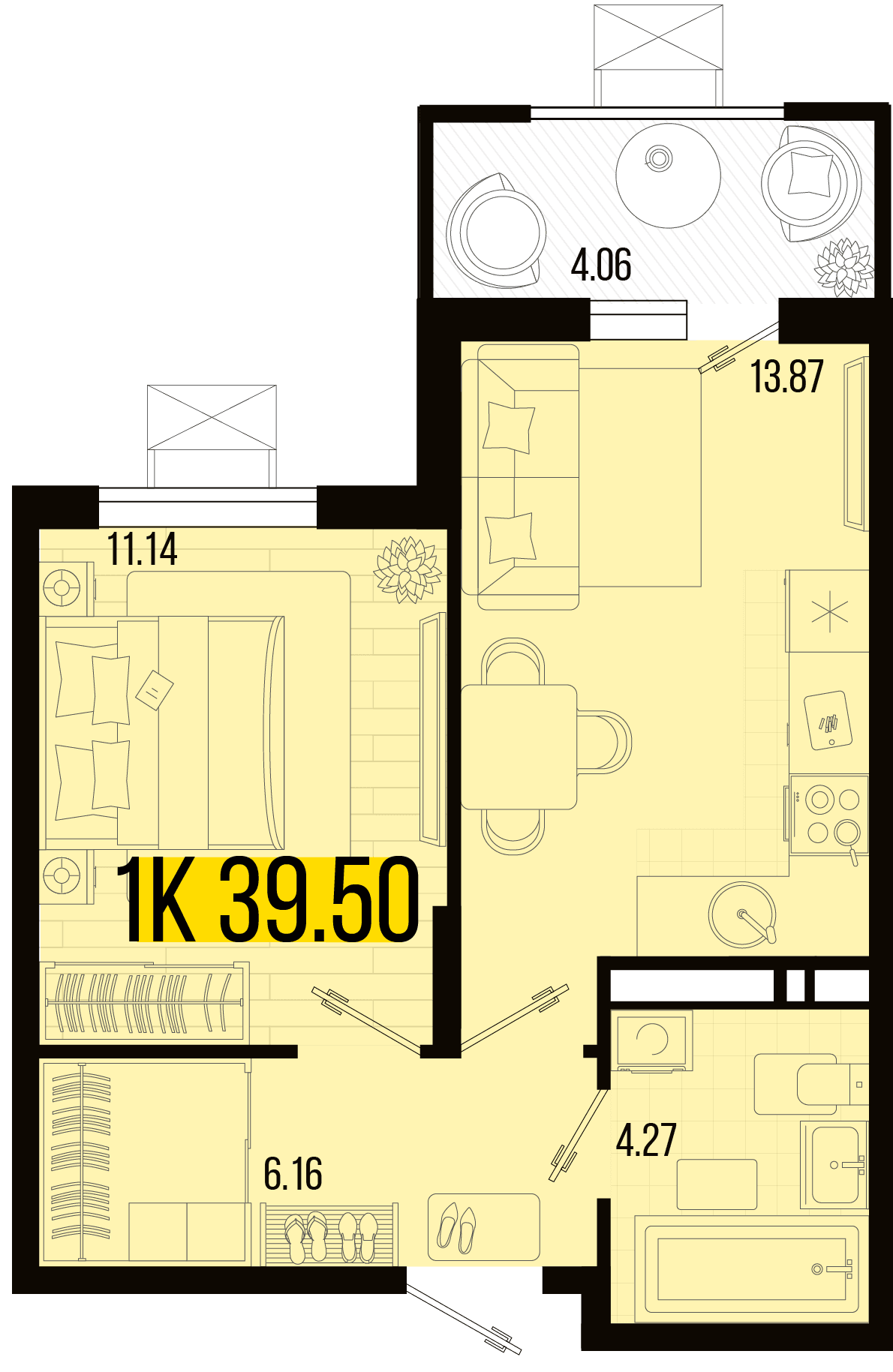 1-к, 37.7 м² · Цветной бульвар