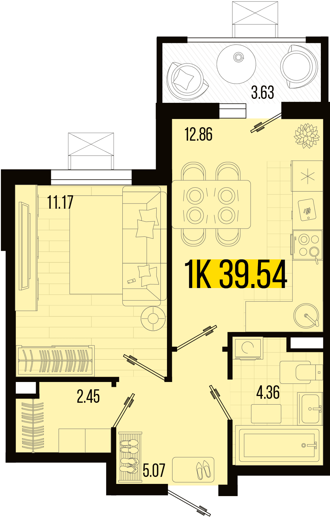 1-к, 37.73 м² · Цветной бульвар