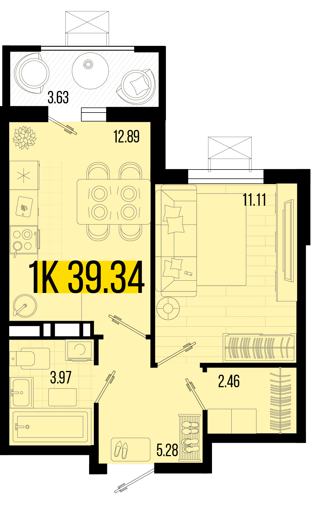1-к, 37.85 м² · Цветной бульвар