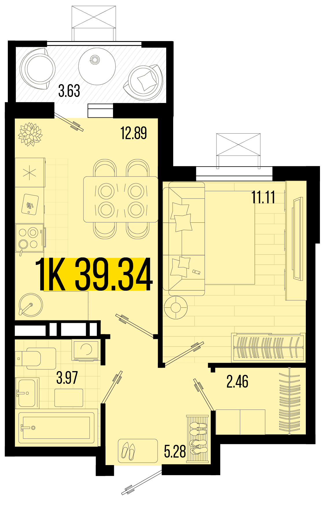 1-к, 37.9 м² · Цветной бульвар
