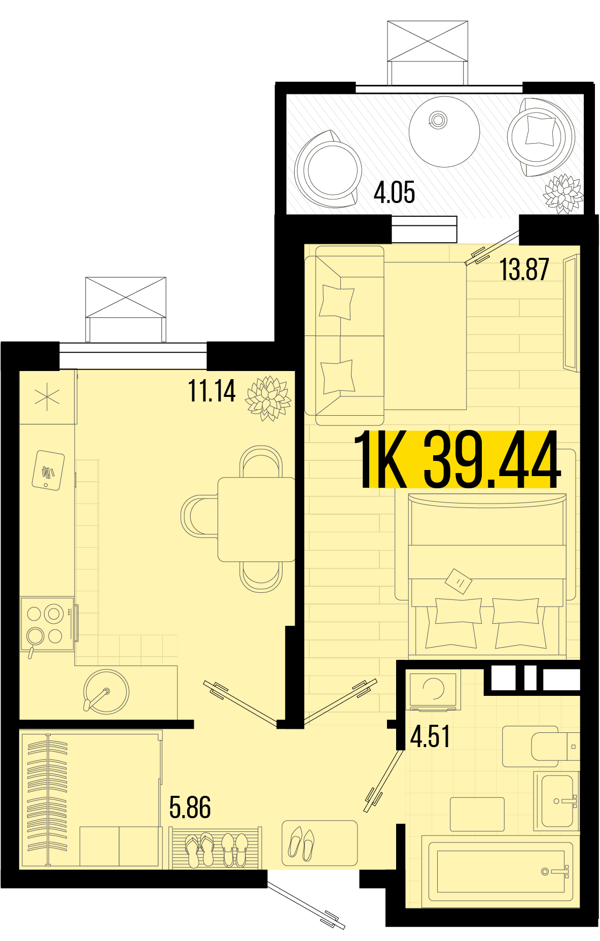 1-к, 37.6 м² · Цветной бульвар