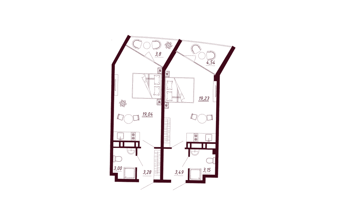 2-комн. апартаменты 59,6 м² в ЖК «Аквамарин Премьер», Севастополь