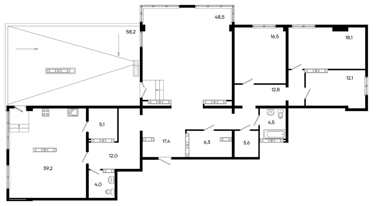 4-к, 255.1 м² · Трубаченко