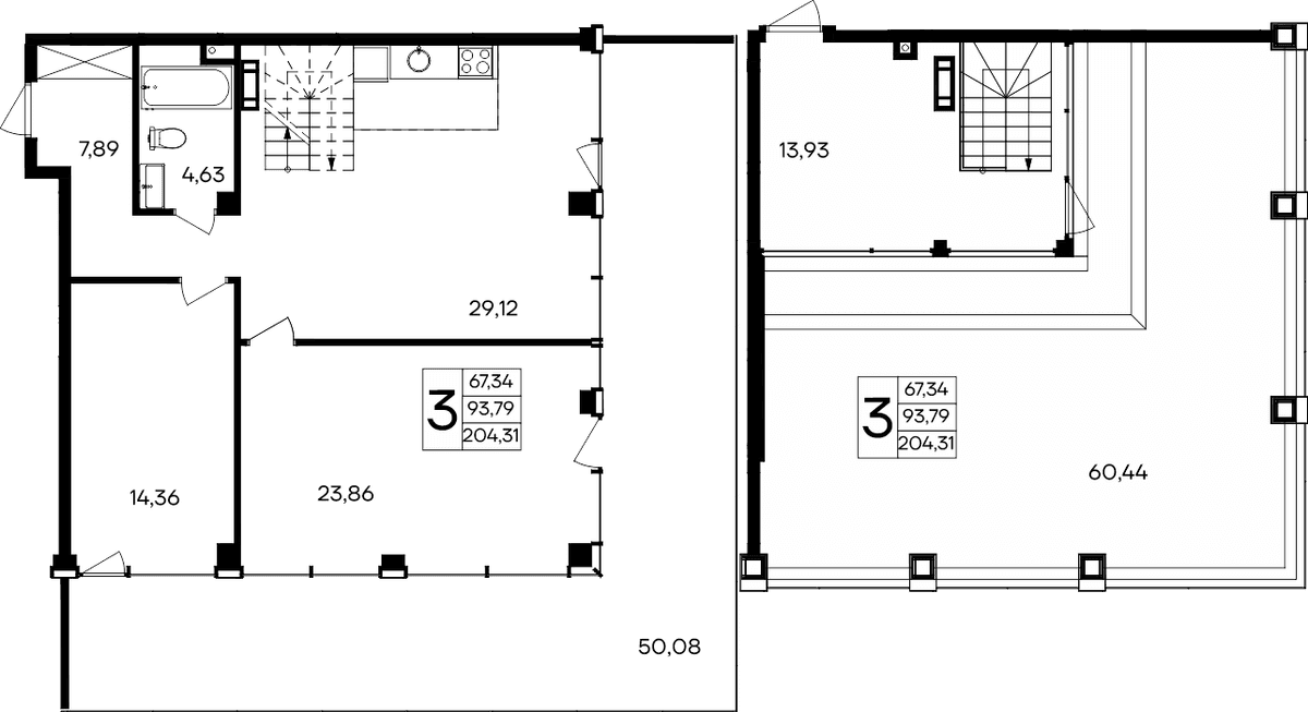 3-к, 204.31 м² · Ола-апарт