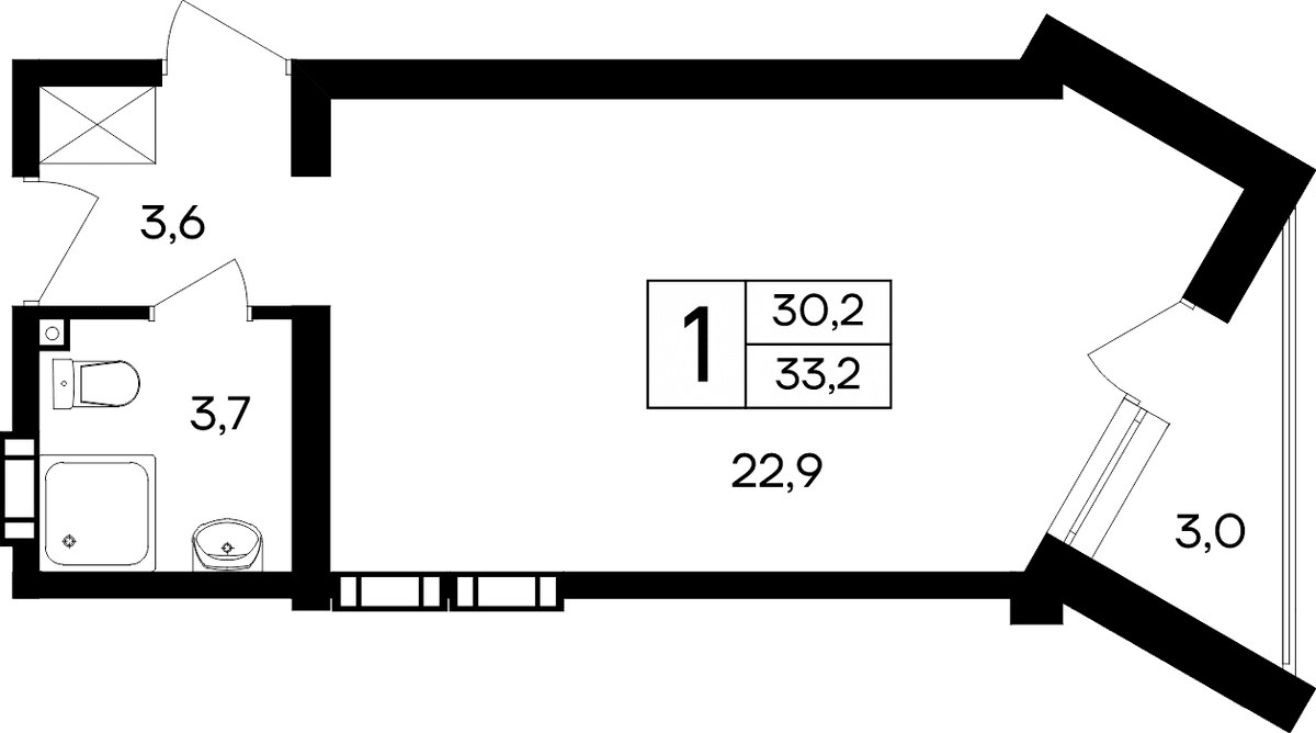 1-к, 33.2 м² · Cosmos Smart Евпатория