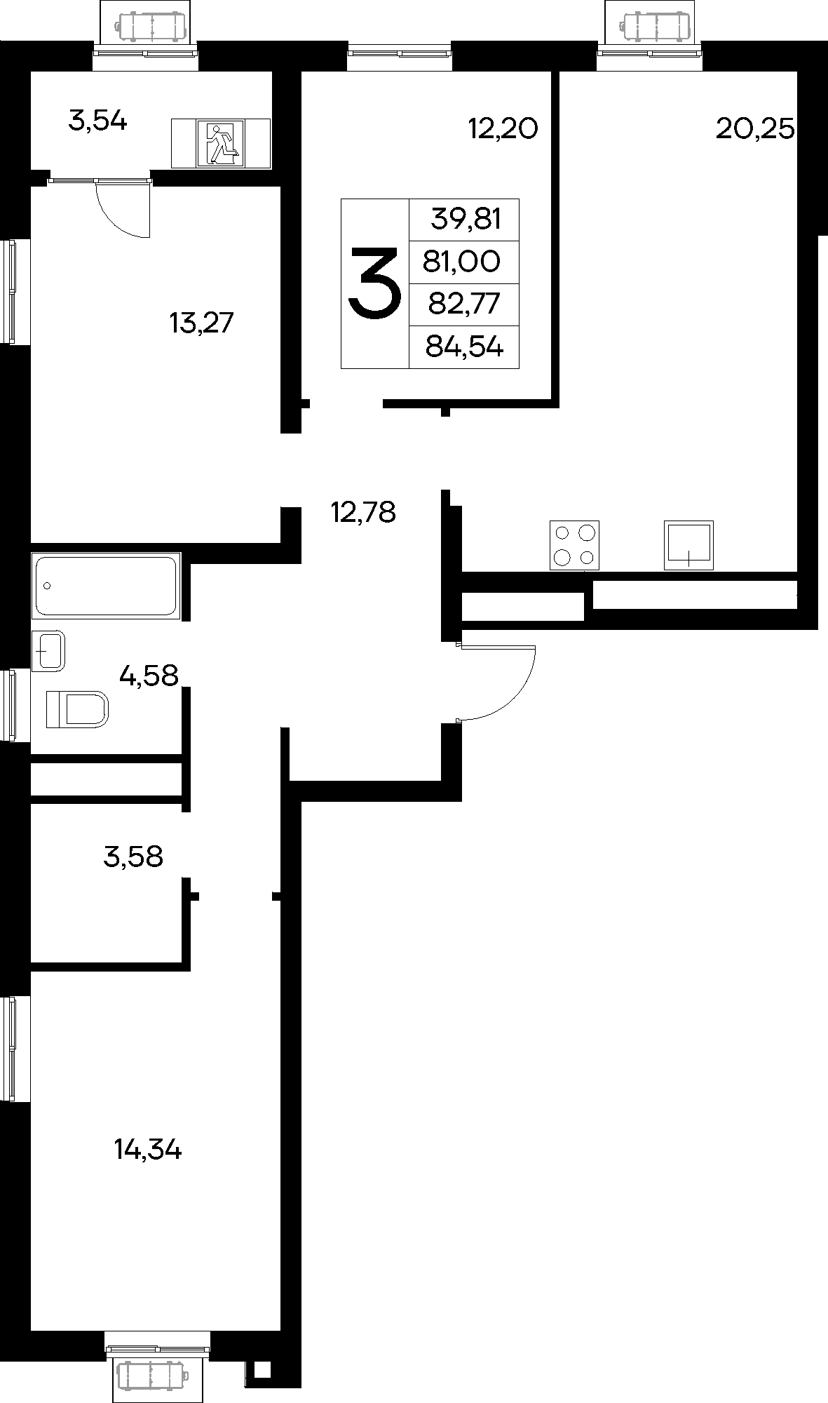 3-к, 84.54 м² · Новый Судак