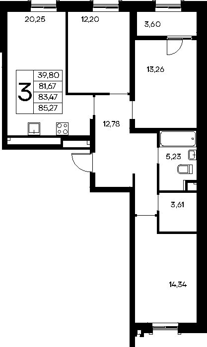 3-к, 85.27 м² · Новый Судак