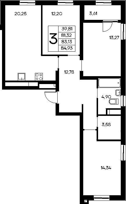3-к, 84.93 м² · Новый Судак