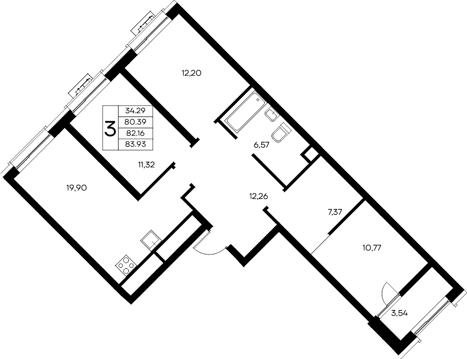 3-к, 83.93 м² · Новый Судак