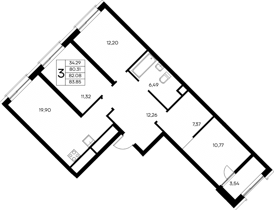 3-к, 83.85 м² · Новый Судак